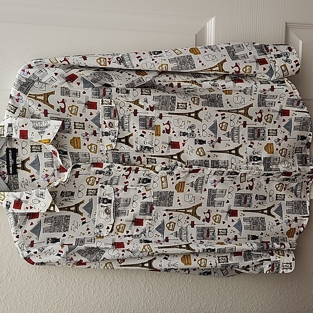 Karl Lagerfeld Pairs Printed Botton-front Shirt